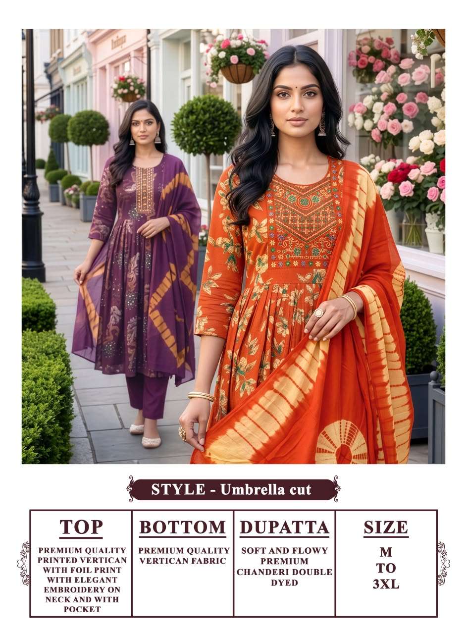 ERRAHA AMAYRA VOL 9 FOIL PRINT UMBRELLA CUT CATALOGUE ANARKALI SUIT PARTYWEAR SHOP 